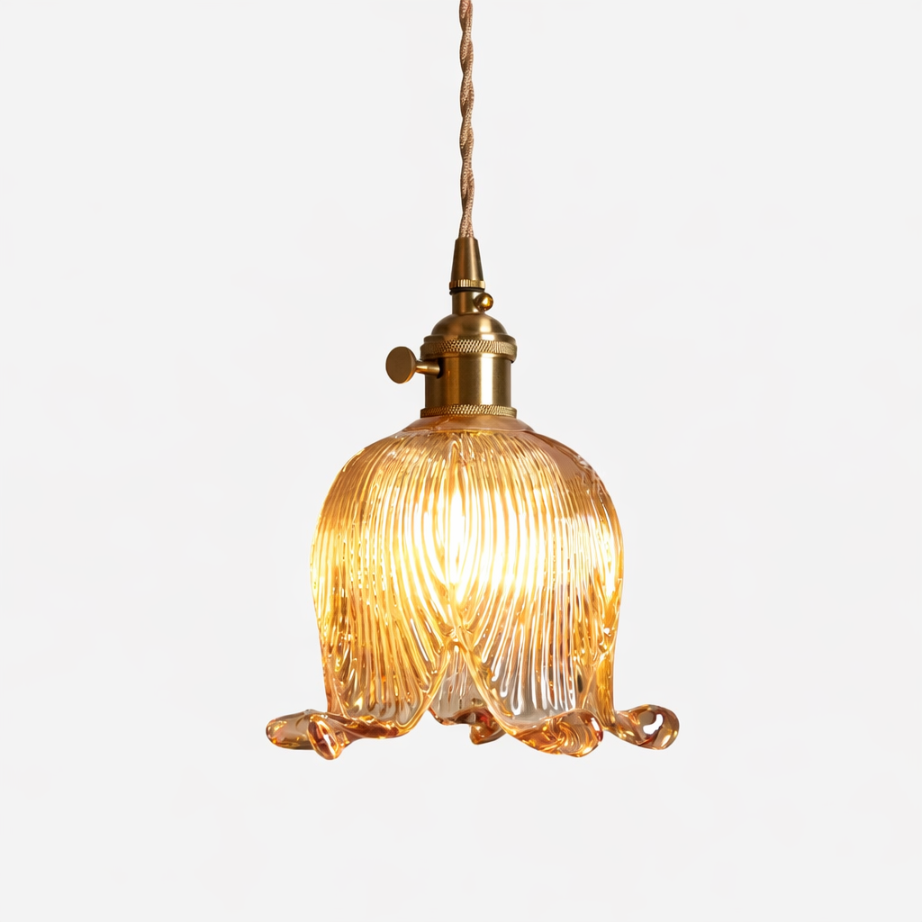Loras Flower Blossom Glass Pendant Light