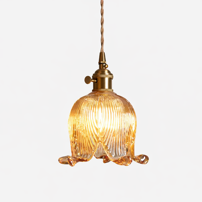 Loras Flower Blossom Glass Pendant Light