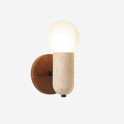 Siya Travertine Stone Wall Sconce Light