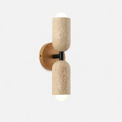 Siya Travertine Stone Wall Sconce Light