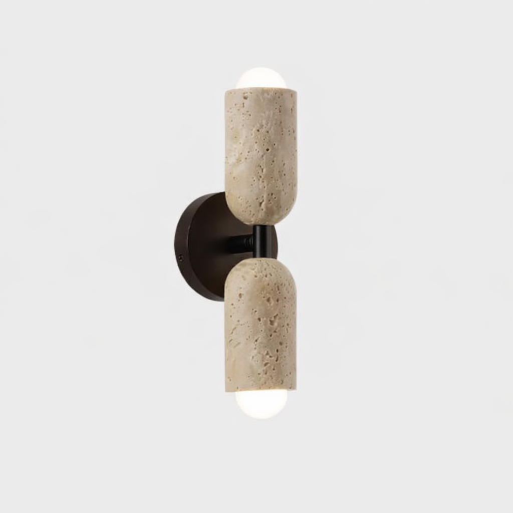 Siya Travertine Stone Wall Sconce Light