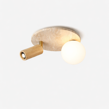 Siya Travertine Stone Ceiling Lamp Light
