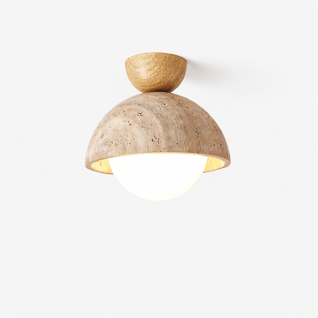 Siya Travertine Stone Ceiling Lamp Light
