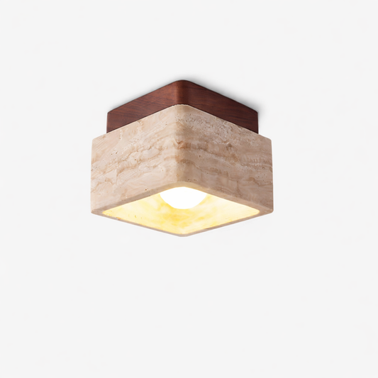 Siya Travertine Stone Ceiling Lamp Light