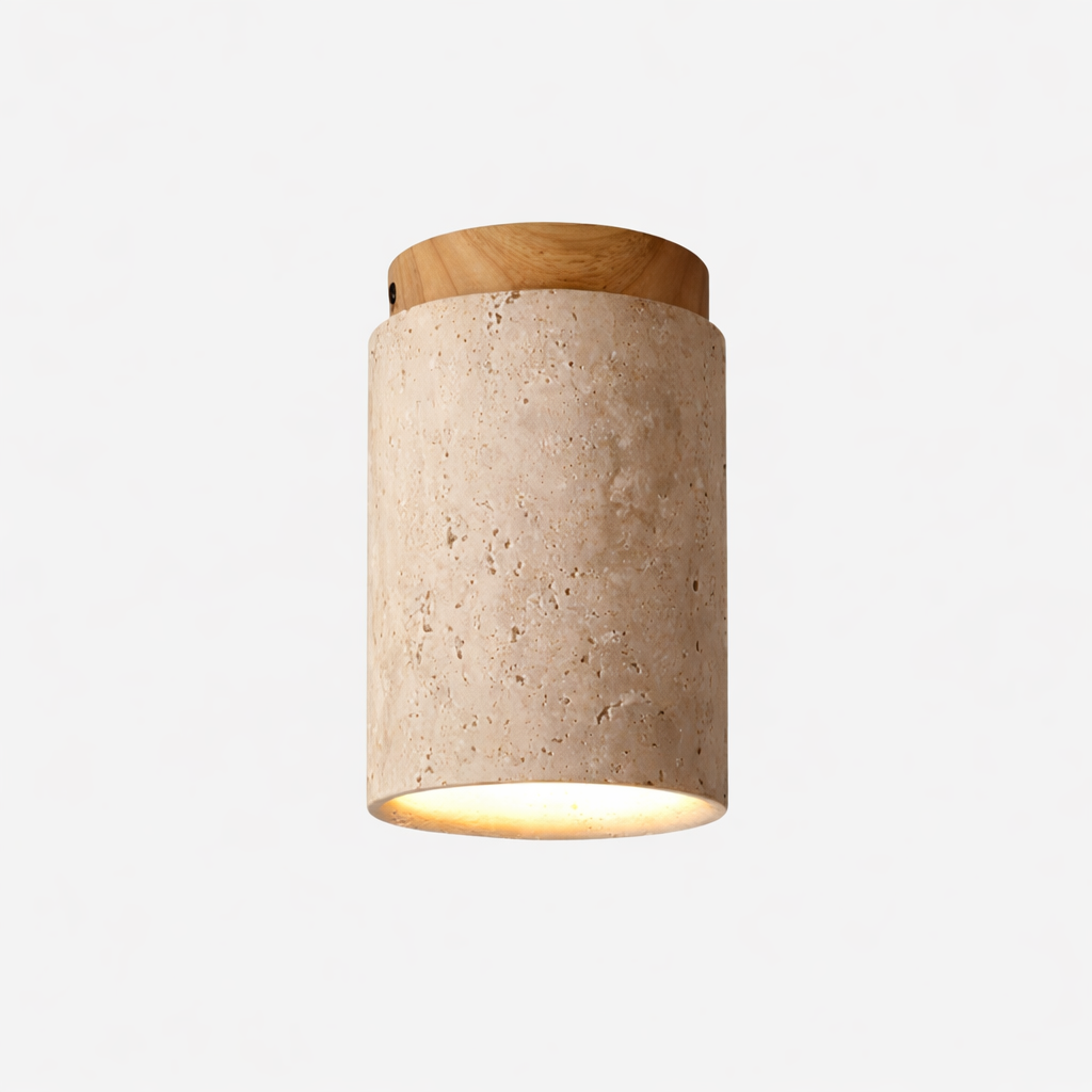 Siya Travertine Stone Ceiling Lamp Light