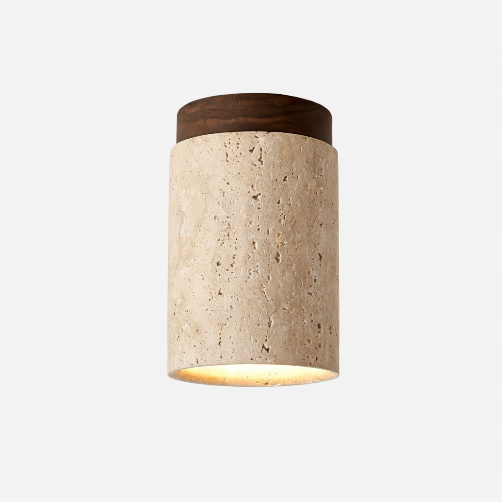 Siya Travertine Stone Ceiling Lamp Light