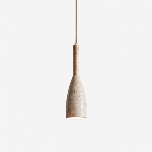 Siya Travertine Teardrop Pendant Light