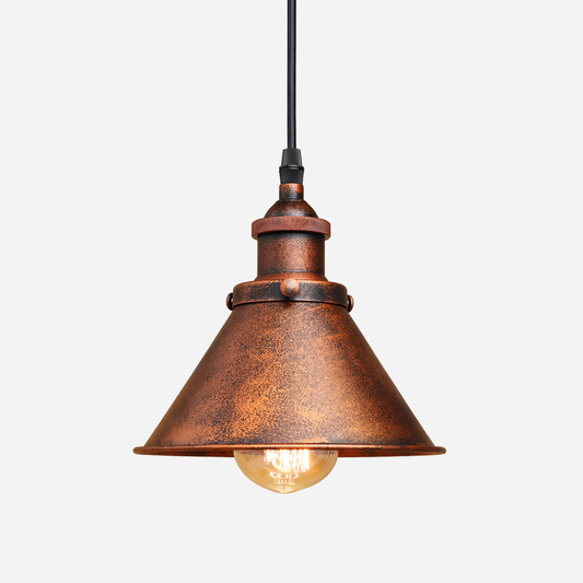 Hudson Rustic Metal Pendant Light