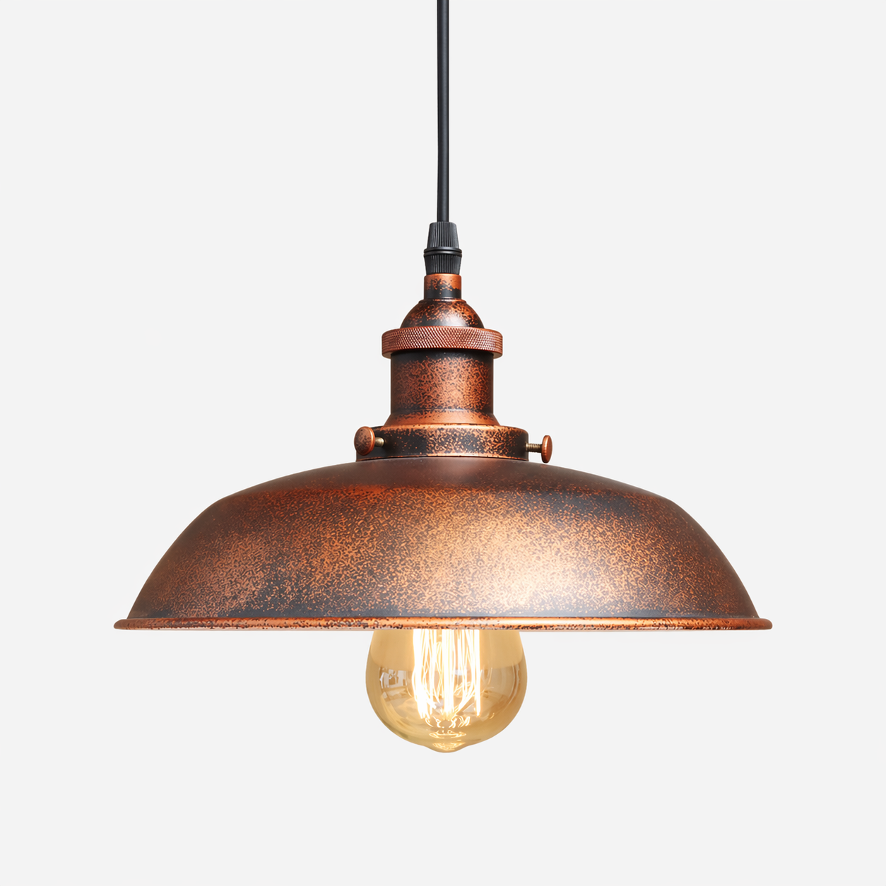 Hudson Rustic Metal Pendant Light