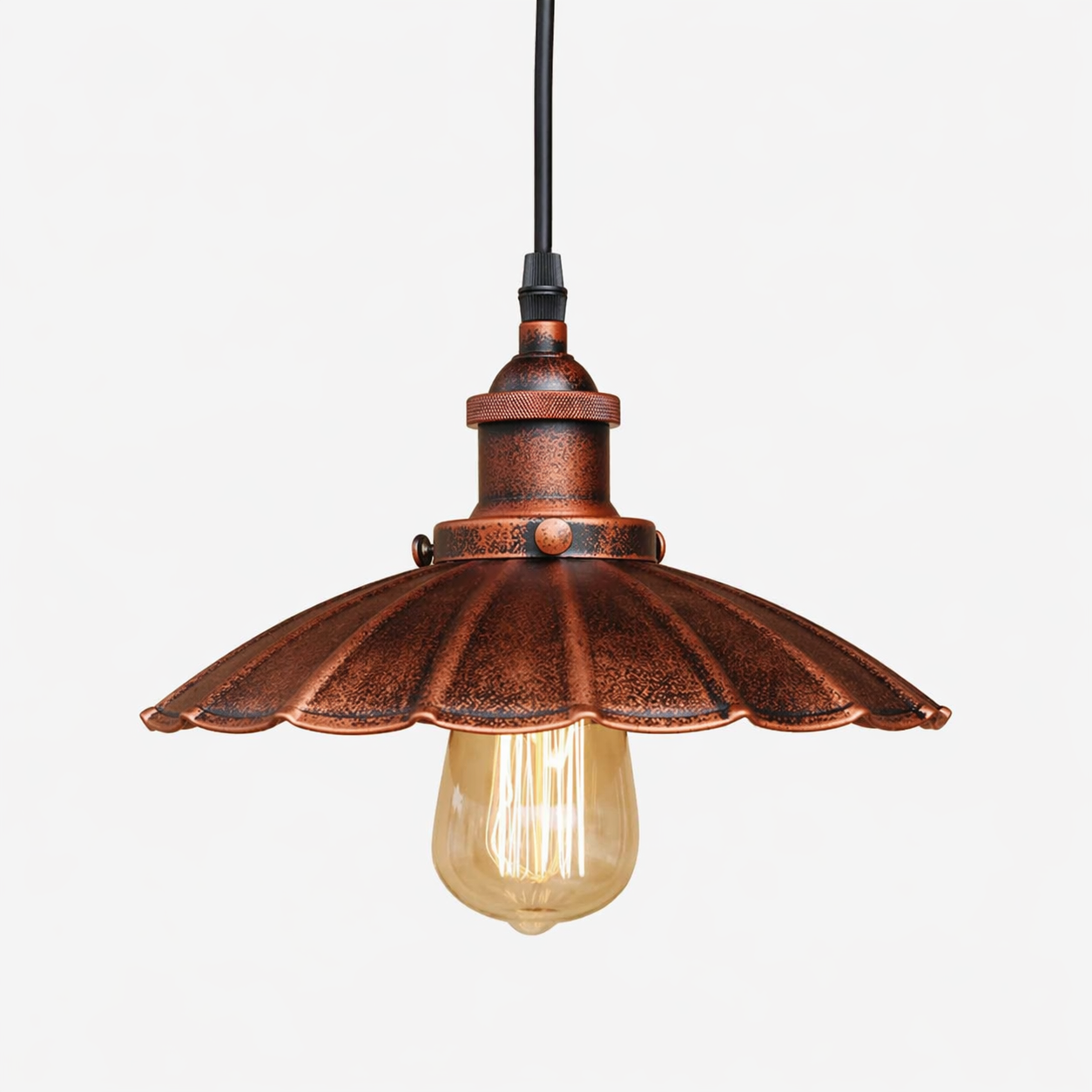 Hudson Rustic Metal Pendant Light