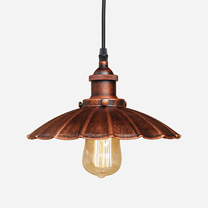 Hudson Rustic Metal Pendant Light