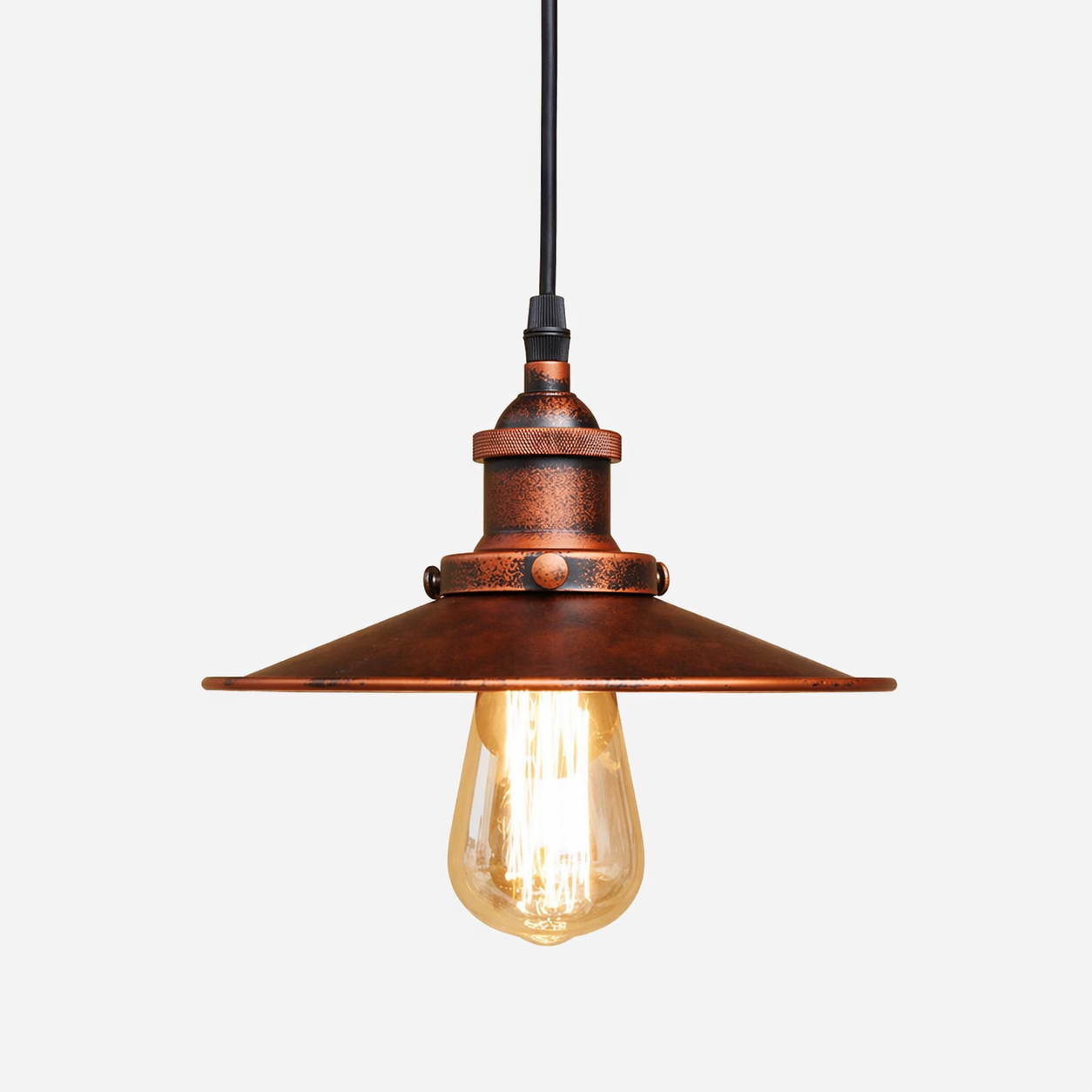 Hudson Rustic Metal Pendant Light