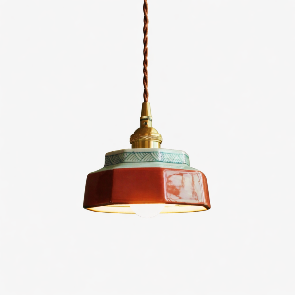 Hudson Vintage Style Ceramic Pendant Light