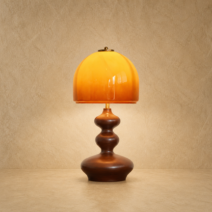 Velora Sculpted Glass Table Lamp