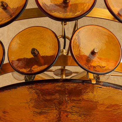 Roselle Glass Disc Chandelier