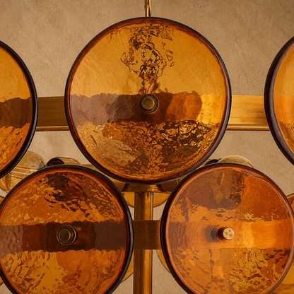 Roselle Glass Disc Chandelier