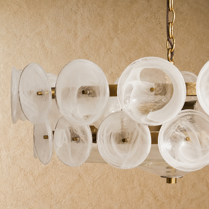 Roselle Glass Disc Chandelier