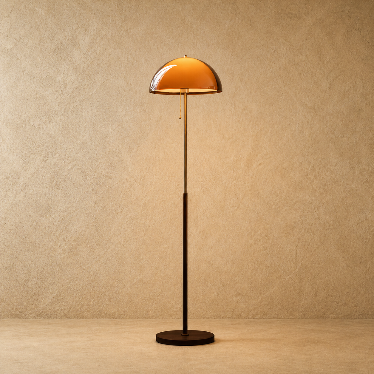 Marcelle Amber Dome Floor Lamp