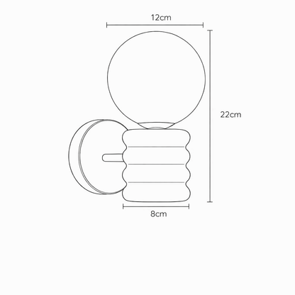 Siya Travertine Stone Wall Sconce Light