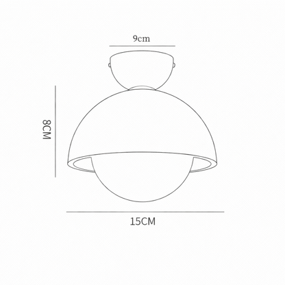 Siya Travertine Stone Ceiling Lamp Light