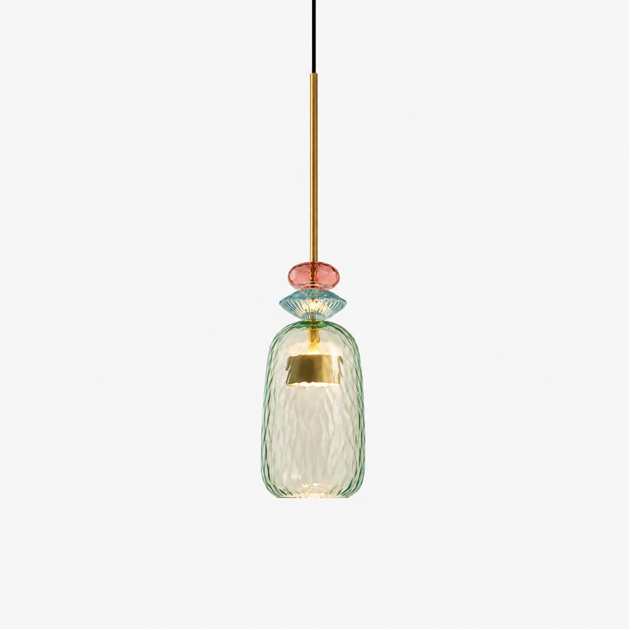 Colorful Glass LED Pendant Light