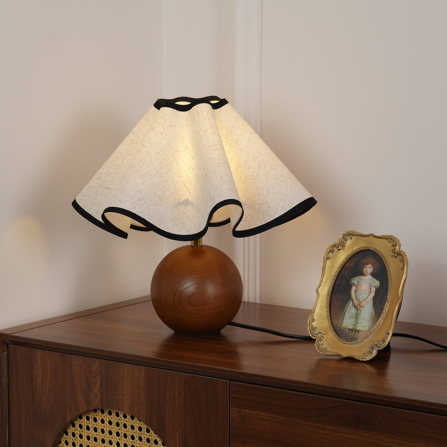 Colette Vintage Wooden Table Lamp