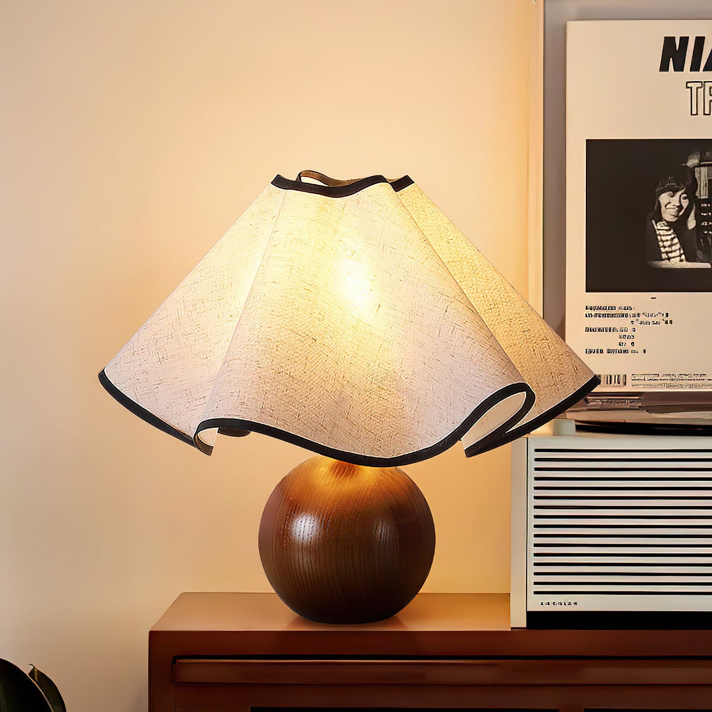 Colette Vintage Wooden Table Lamp