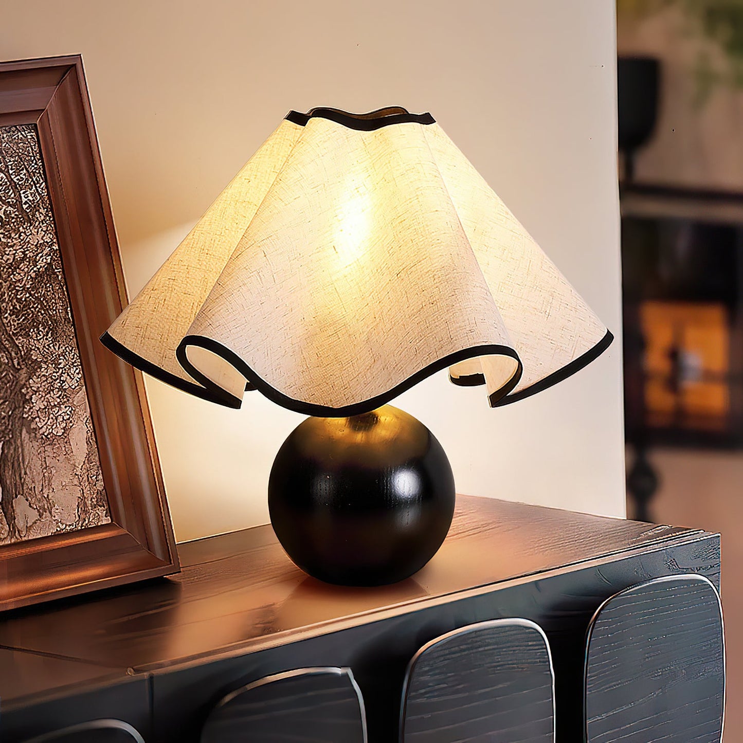 Colette Vintage Wooden Table Lamp