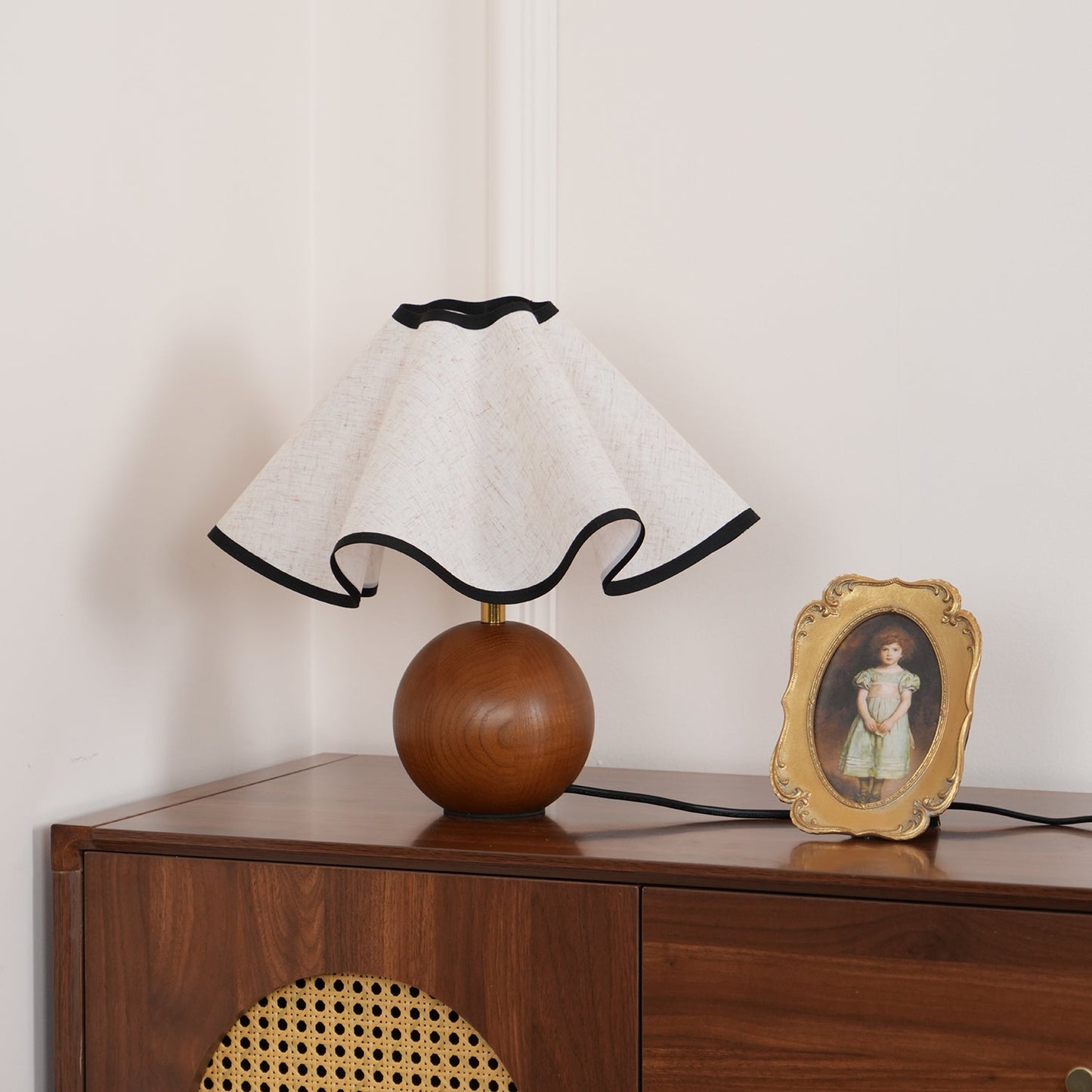 Colette Vintage Wooden Table Lamp