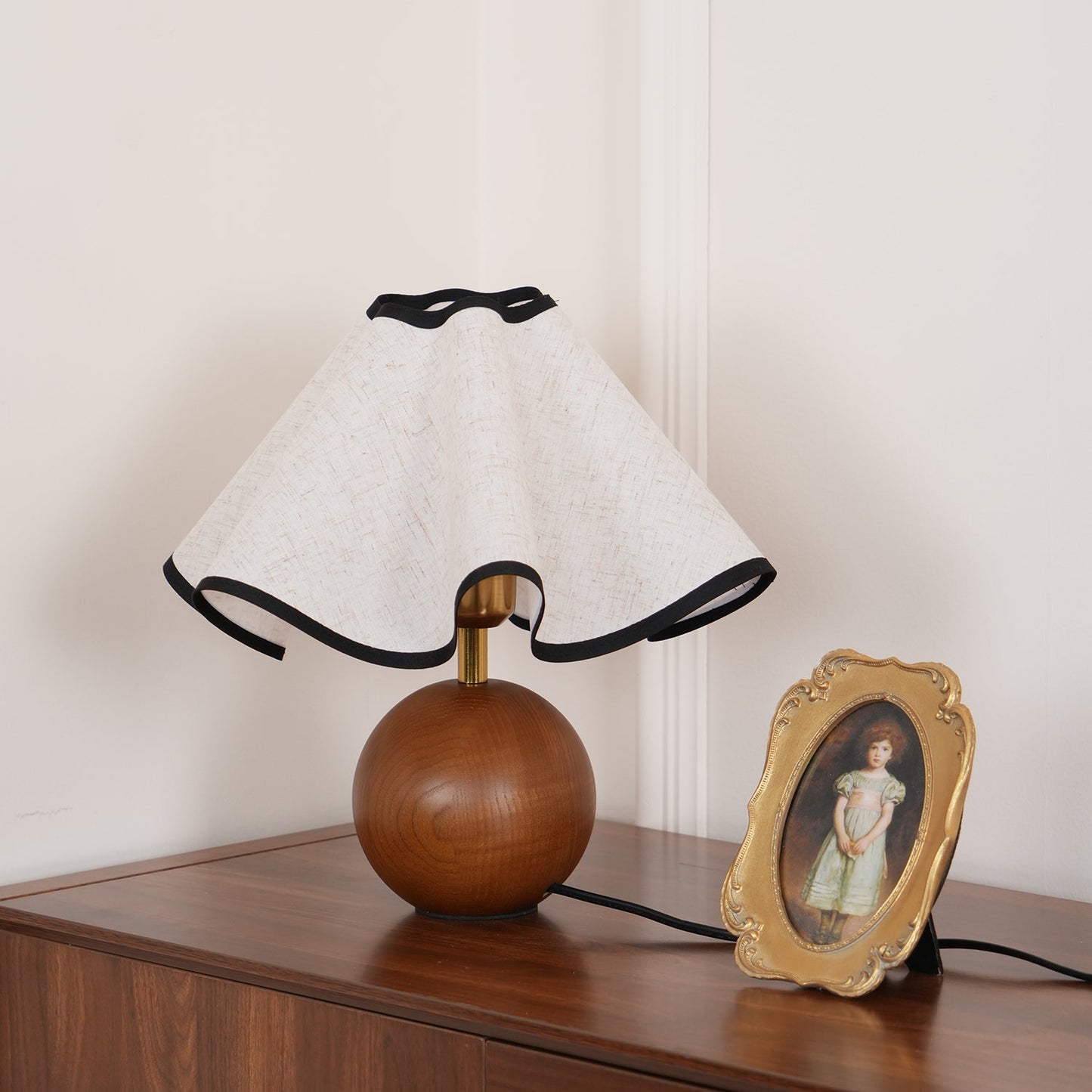 Colette Vintage Wooden Table Lamp