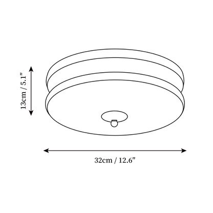 Cressida Ribbed Flush Ceiling Lamp