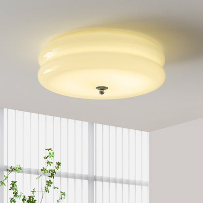 Cressida Ribbed Flush Ceiling Lamp