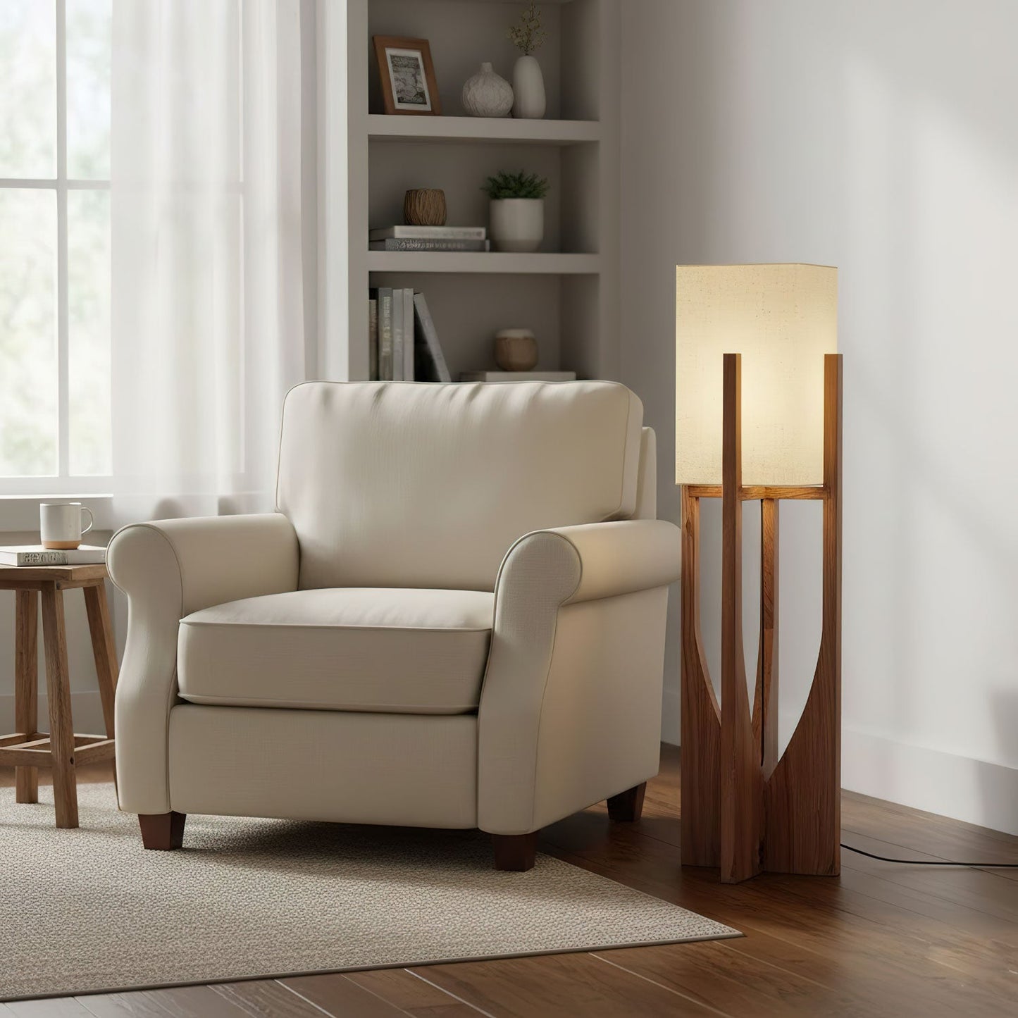 Varelle Vintage Fabric Floor Lamp
