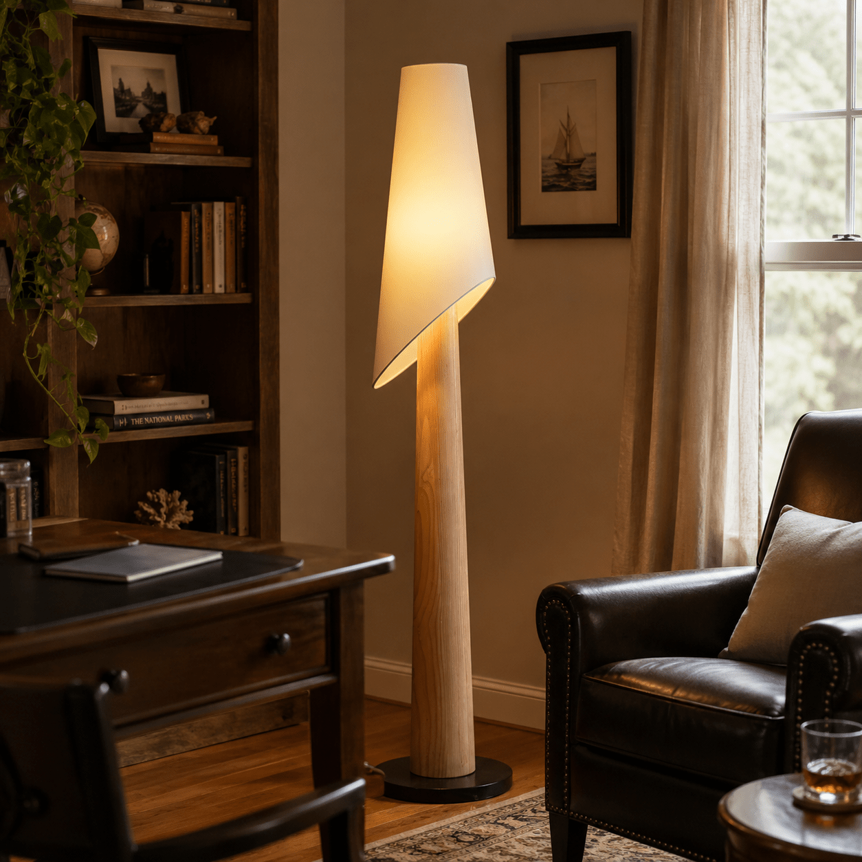 Varelle Wooden Floor Lamp