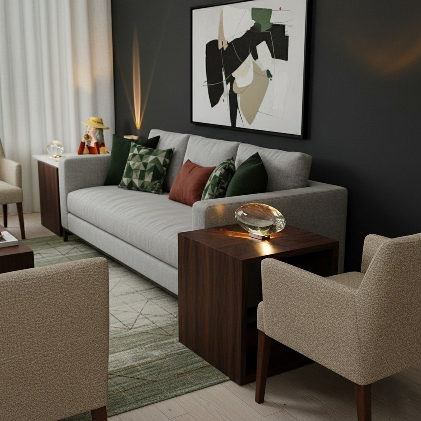 Atoms Glass Table Lamp