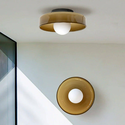 Roselle Bauhaus Glass Ceiling Light