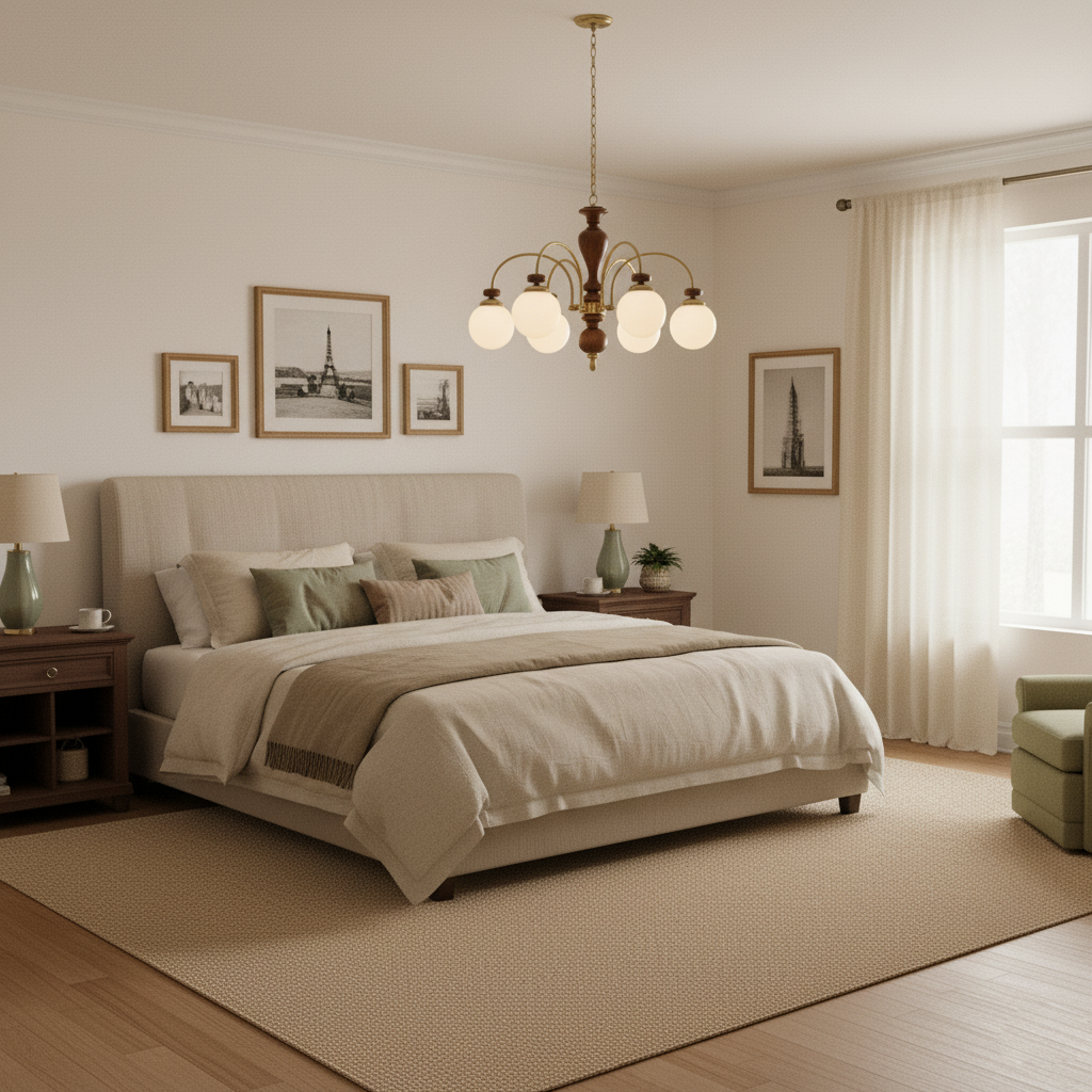 Valene Multi Arm Wood Chandelier
