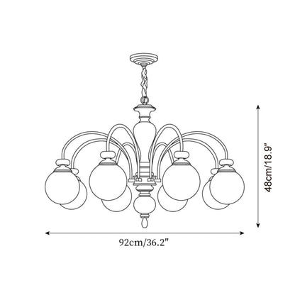 Valene Multi Arm Wood Chandelier