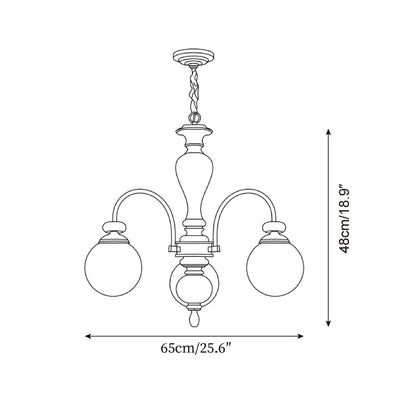 Valene Multi Arm Wood Chandelier