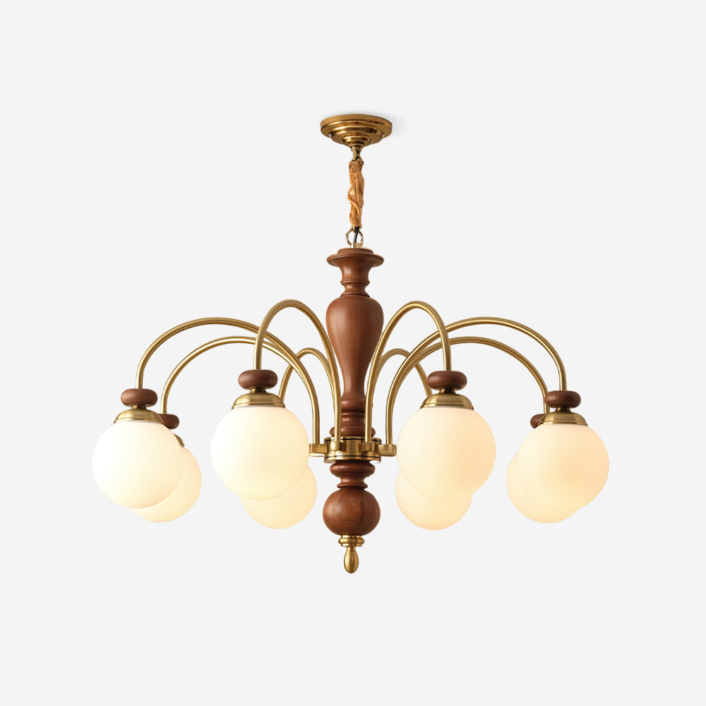 Valene Multi Arm Wood Chandelier