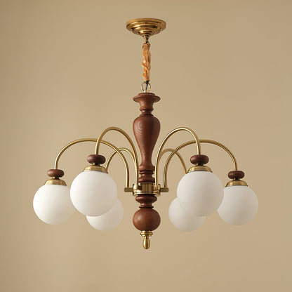 Valene Multi Arm Wood Chandelier