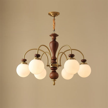 Valene Multi Arm Wood Chandelier