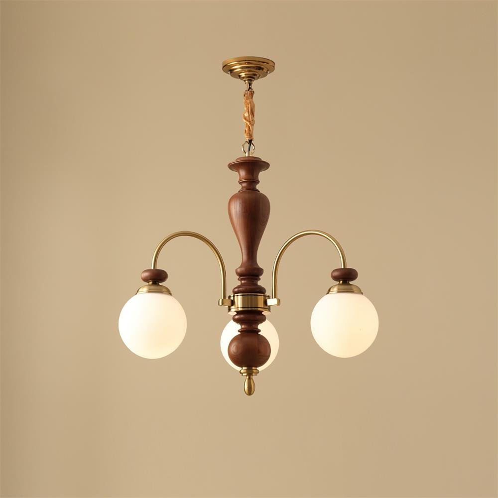 Valene Multi Arm Wood Chandelier