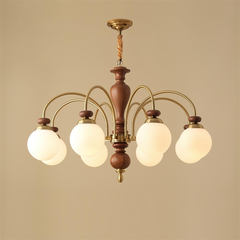 Valene Multi Arm Wood Chandelier