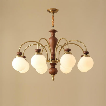 Valene Multi Arm Wood Chandelier