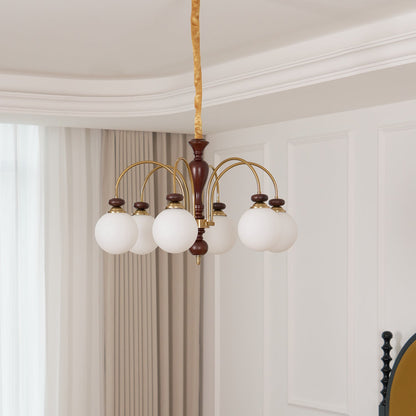 Valene Multi Arm Wood Chandelier