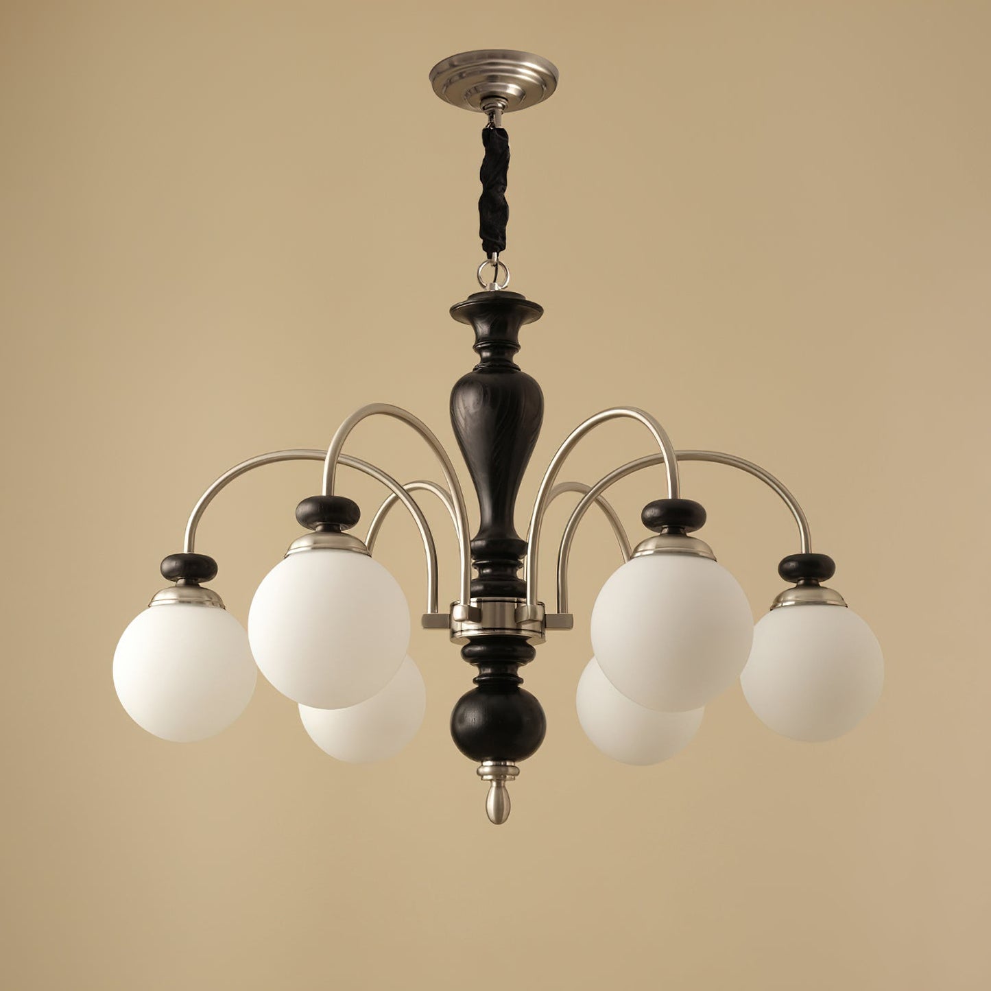 Valene Multi Arm Wood Chandelier
