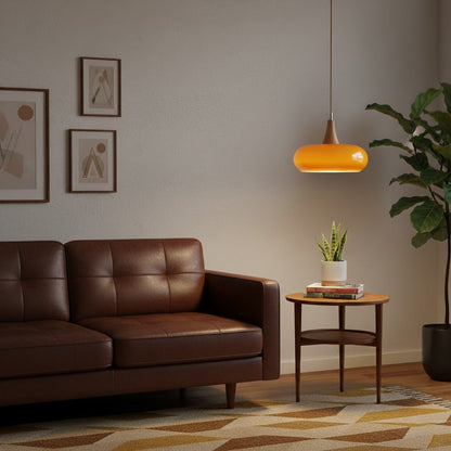 Tavira Glass Wood Pendant Light