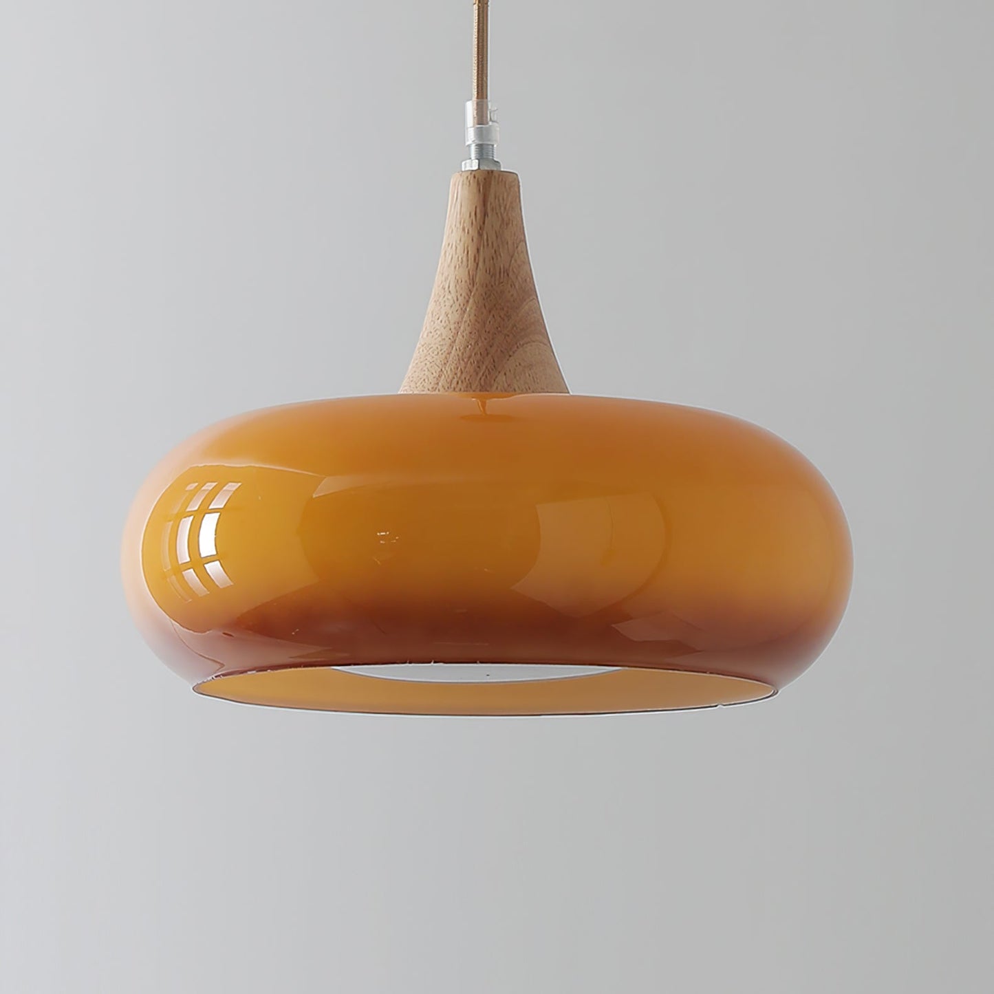 Tavira Glass Wood Pendant Light