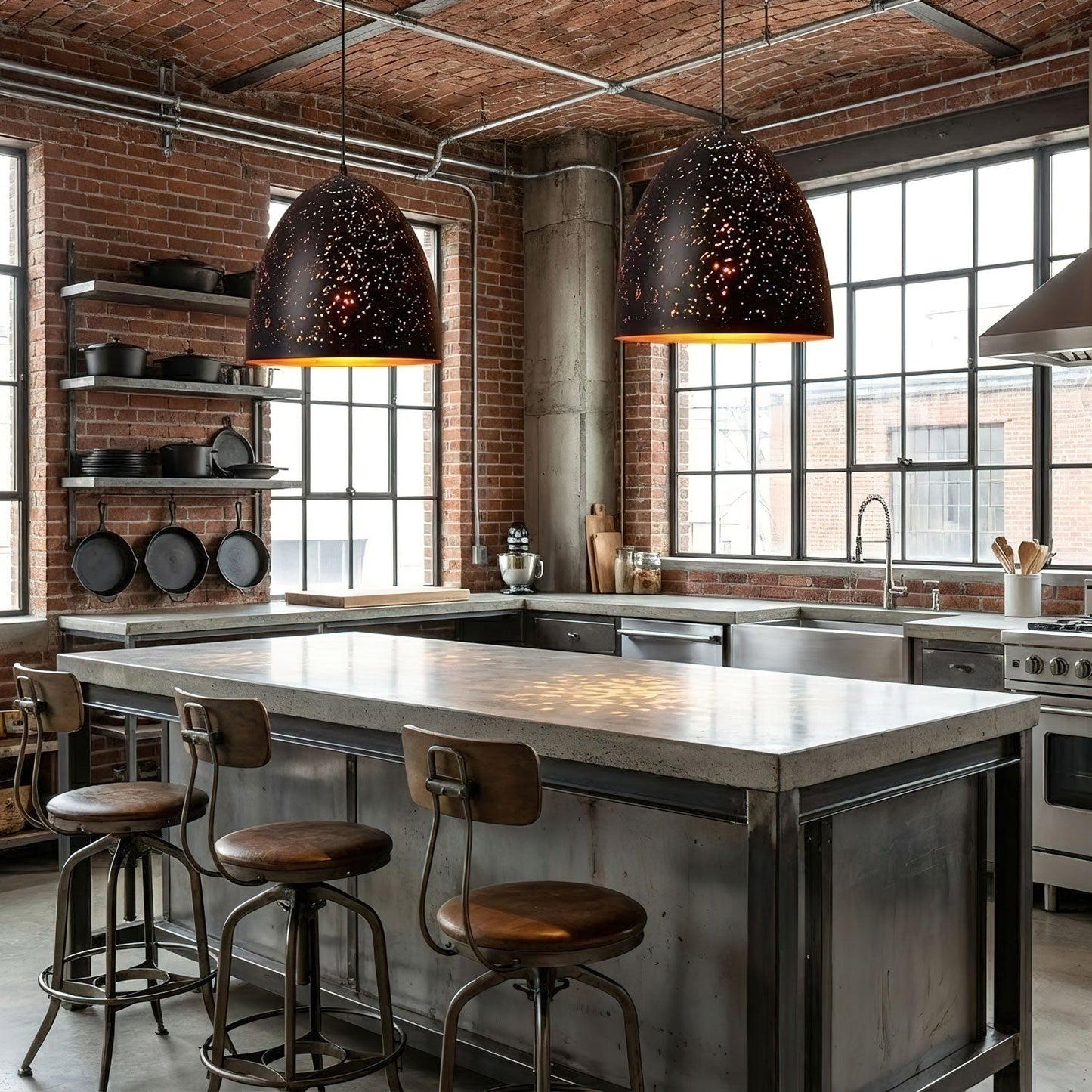 Hudson Modern Metal Pendant Light